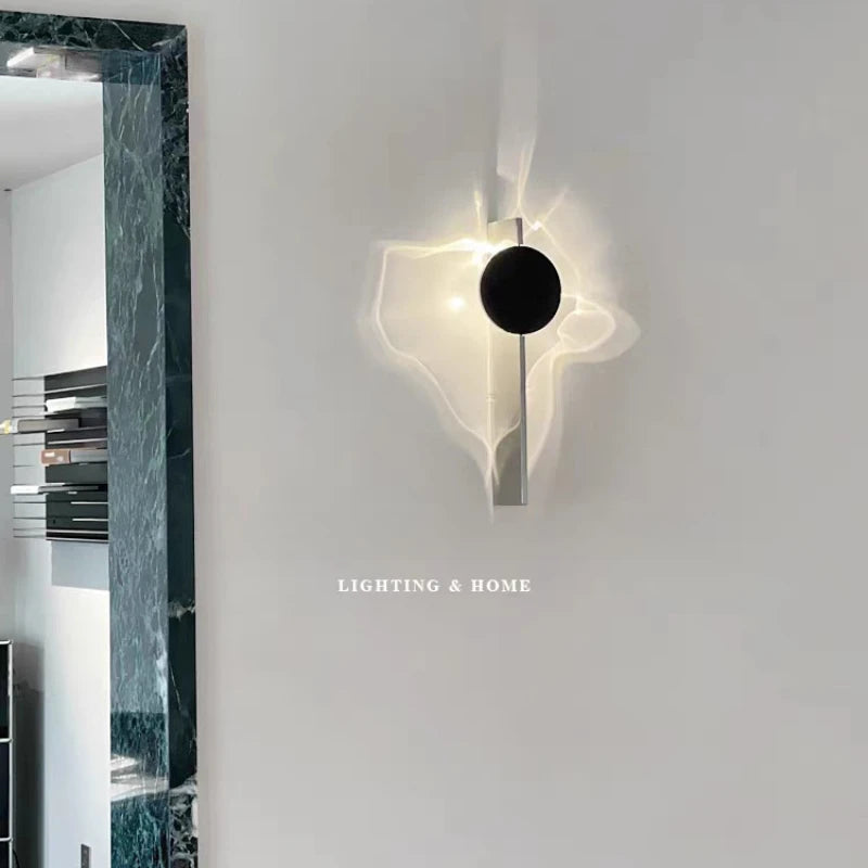 Nordic Creative Art Corrugated LED Wall Lamps Bedroom Bedside Shadow LED Wall Sconces Aisle Porch Corridor Atmosphere Wall Light