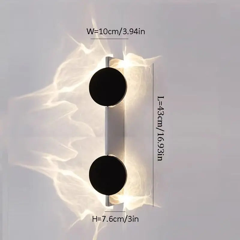 Nordic Creative Art Corrugated LED Wall Lamps Bedroom Bedside Shadow LED Wall Sconces Aisle Porch Corridor Atmosphere Wall Light