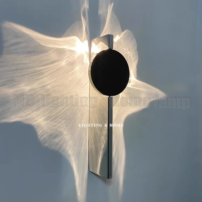 Nordic Creative Art Corrugated LED Wall Lamps Bedroom Bedside Shadow LED Wall Sconces Aisle Porch Corridor Atmosphere Wall Light