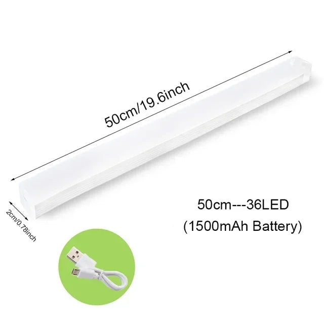 LED Motion Sensor Lamp Night Light USB Type-C Rechargeable Lamp Suitable For Bedroom Cabinet Wardrobe Lamp Staircase For Kitchen